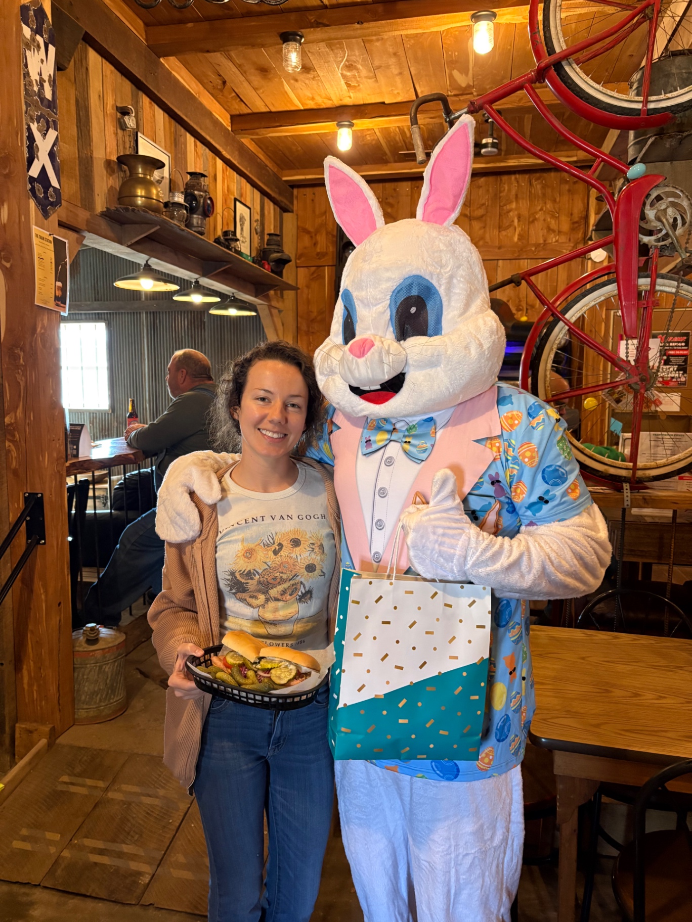 The Easter Bunny stops by